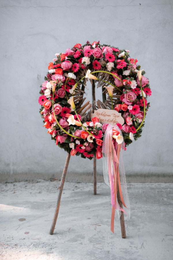 Małgorzata Partyka Kwiaty ze Smakiem wieniec pogrzebowy