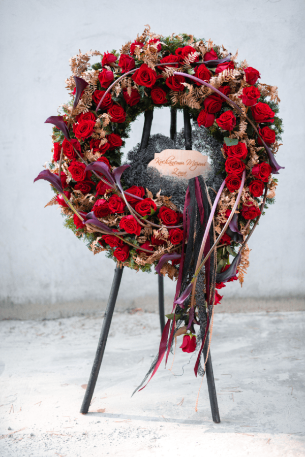 Małgorzata Partyka Kwiaty ze Smakiem wieniec pogrzebowy